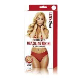 Stringi - Latexwear Premium Latex Brazilian Bikini Red S/M