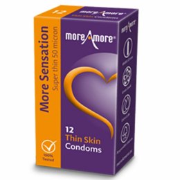 Prezerwatywy cienkie - MoreAmore Thin Skin 12 szt