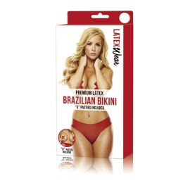 Stringi - Latexwear Premium Latex Brazilian Bikini Red M/L