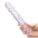 Szklane dildo - Glas Purple Rose Nubby 23 cm