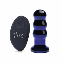Szklany plug analny wibrujący - Glas Vibrating Beaded Butt Plug