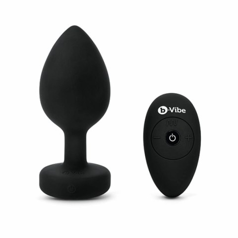 Zdalnie sterowany plug analny - B-Vibe Vibrating Jewel Plug XXL Black