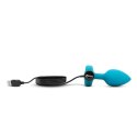 Zdalnie sterowany plug analny - B-Vibe Vibrating Jewel Plug S/M Aquamarine