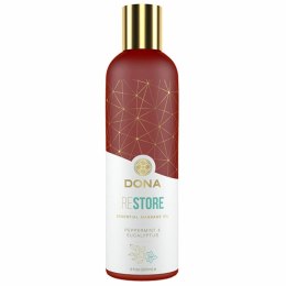 Olejek do masażu - Dona Essential Massage Oil Restore Peppermint & Eucalyptus 120 ml