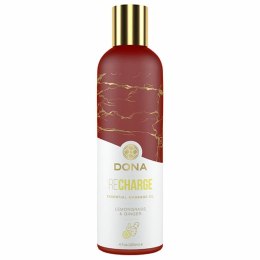 Olejek do masażu - Dona Massage Oil Recharge Lemongrass & Ginger 120 ml