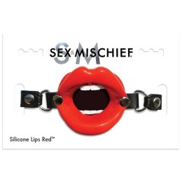 Knebel - S&M Silicone Lips Red
