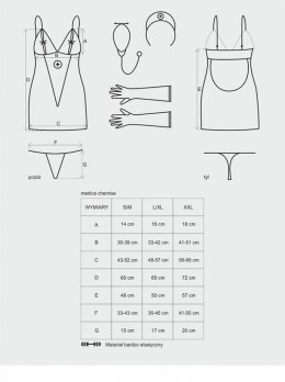 Medica sukienka kostium 5-częściowy + stetoskop S/M