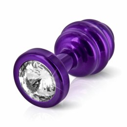 Plug analny - Diogol Ano Ribbed Purple 30 mm