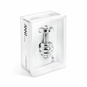 Plug analny - Diogol Ano Ribbed Silver Plated 30 mm